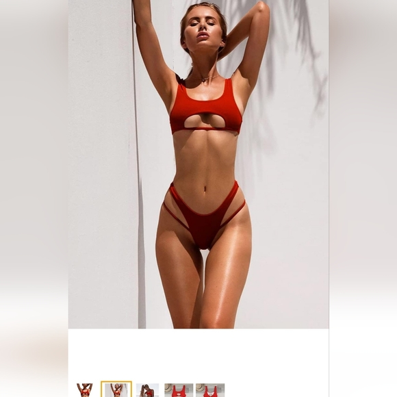 Red two piece - Picture 3 of 5